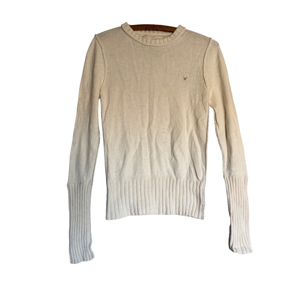 American Eagle Outfitters Womens Medium Cream Wool Blend Sweater Vintage Y2K 90s